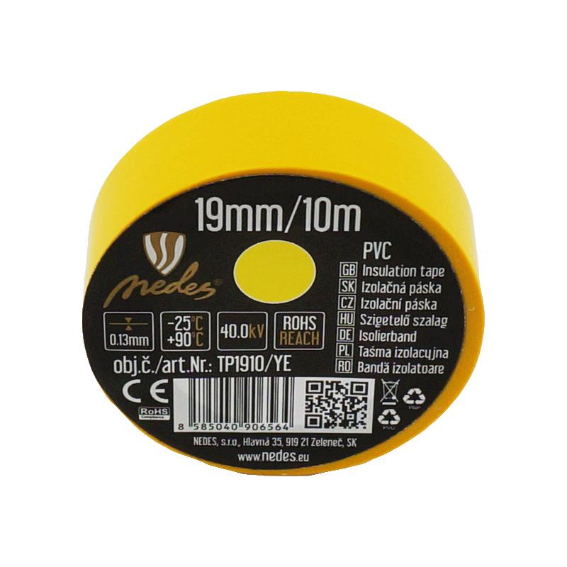 Izolační páska 19mm / 10m žlutá - TP1910/YE