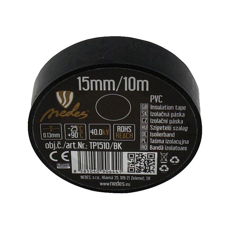 Izolační páska 15mm / 10m černá - TP1510/BK