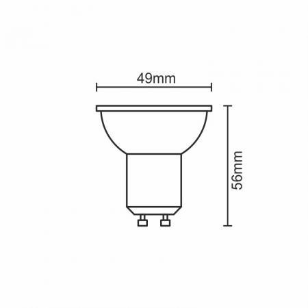 LED žárovka 6W - GU10 / SMD / 4000K - ZLS126B