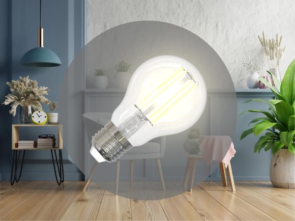 LED Filament BÍLÝ 7,5W - A60 / E27 / 3000K - ZWF101 1