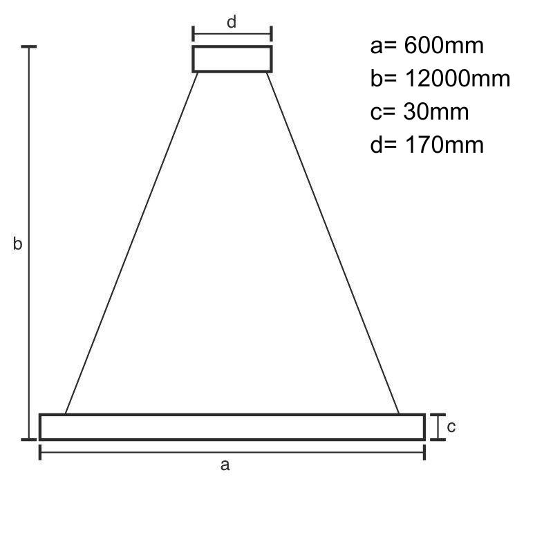 LED závěsné svítidlo s dálkovým ovladačem 75W - J7307/W