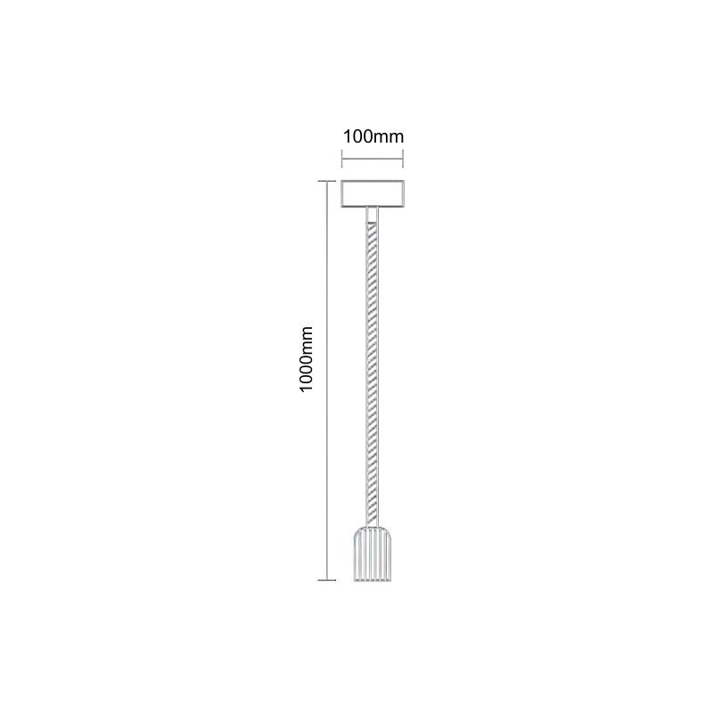 Objímka E27 / 1m / provaz - přírodní - BH671-1