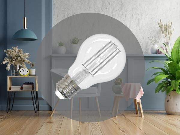 LED Filament BÍLÝ 7,5W - A60 / E27 / 3000K - ZWF101