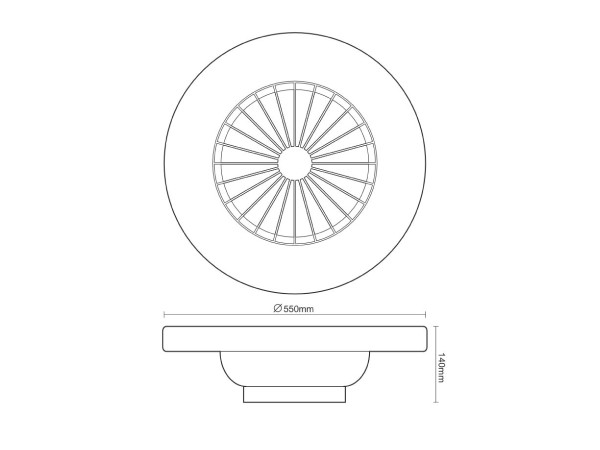 LED svítidlo + stropní ventilátor + dálkový ovladač 72W - LCL6352 10