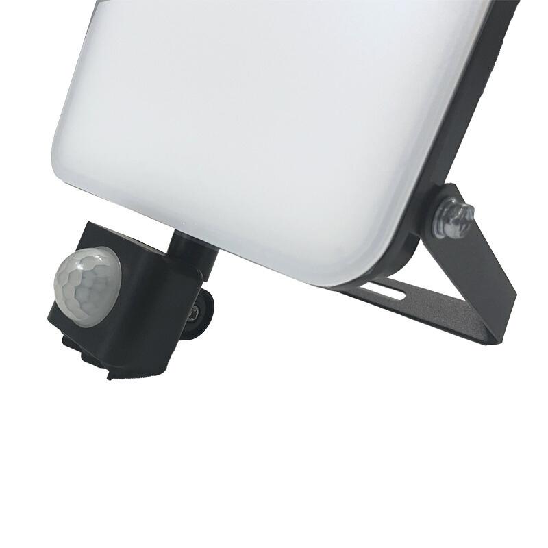 Venkovní černý LED reflektor s PIR senzorem 30W / 4000K - LF7023S