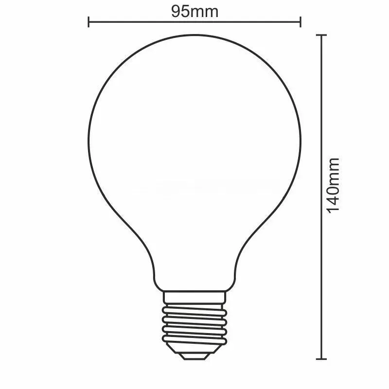 LED žárovka / filament 12W - G95 / E27 / 2000K - ZLF911DV 1