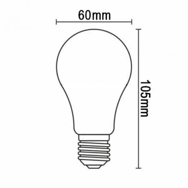 LED Filament BÍLÝ 7,5W - A60 / E27 / 3000K - ZWF101