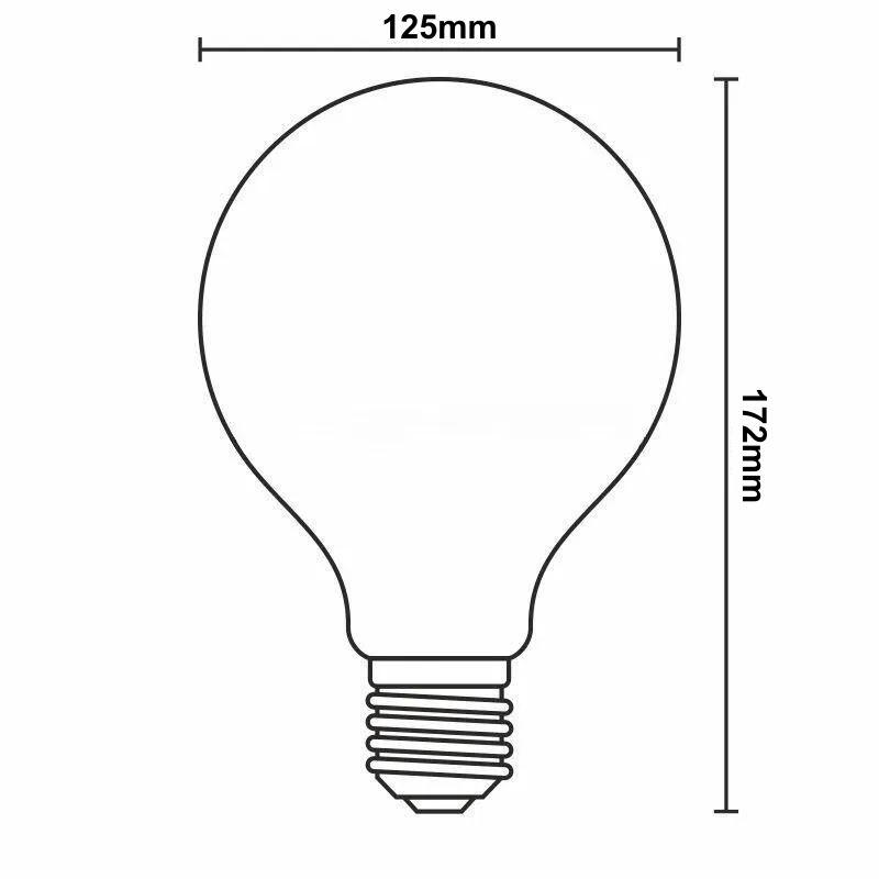 LED žárovka / filament 11W - G125 / E27 / 4000K - ZLF923D 1