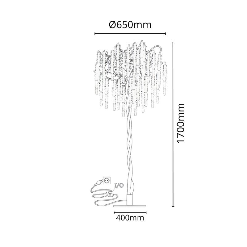 Luxusní křišťálová stojací lampa 5 x G9 - CA021/F