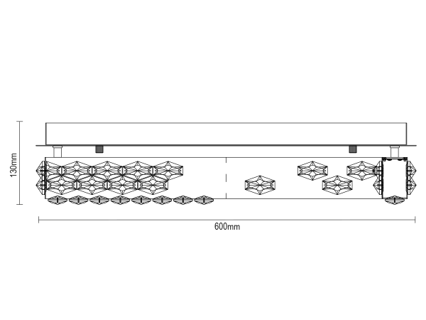 CLARIS stropný krištáľový luster 600 - V30007 5