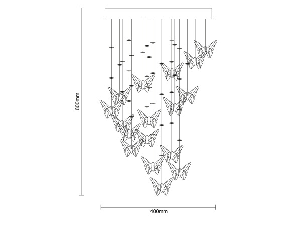 Křišťálový lustr MURU - N3031 5