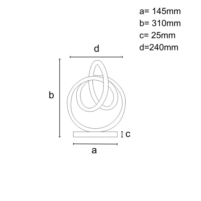 LED designová stolní lampa 32W - JT1304/B