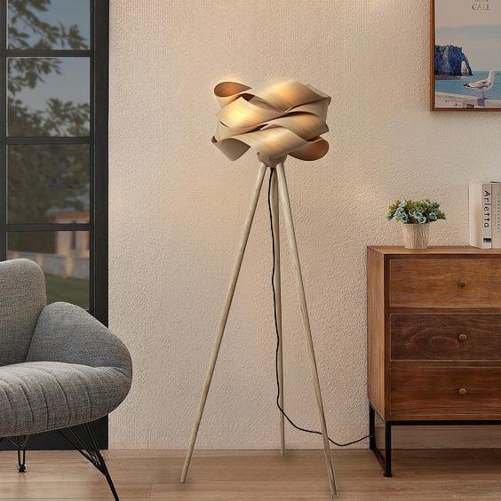 Designová stojací lampa z masivního dřeva E27 / 60W - WRE191