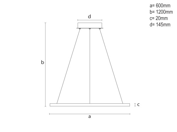 LED závěsné svítidlo s dálkovým ovladačem 32W - TB2300/B 9