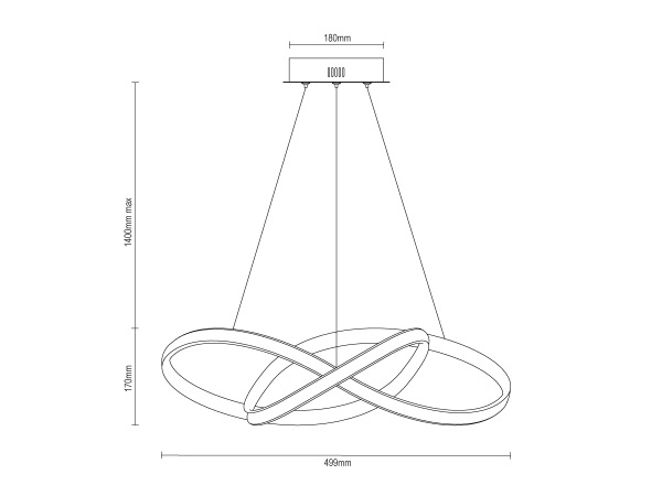 Závěsné LED svítidlo + dálkové ovládání 145 W – J4392/W 8