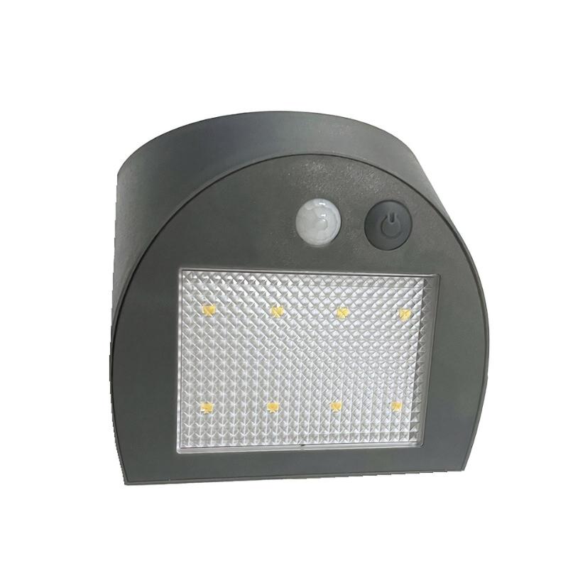 LED šedé nástěnné solární svítidlo 3W / 3000K / 4000K - LS225