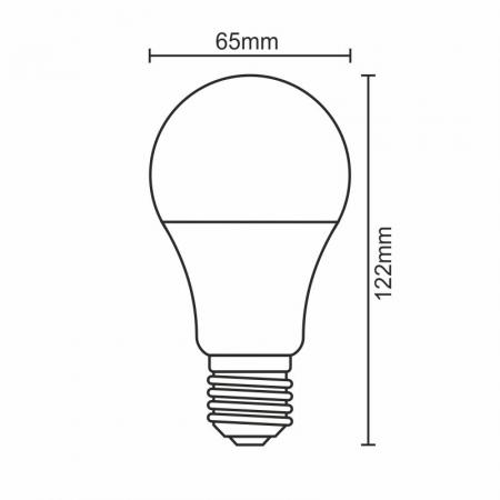 LED žárovka 13,5W - A65 / E27 / SMD / 3000K - ZLS515