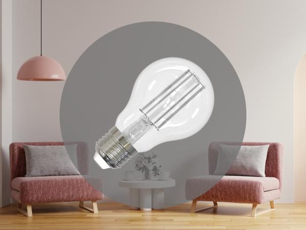 LED Filament BÍLÝ 9W - A60 / E27 / 3000K - ZWF102