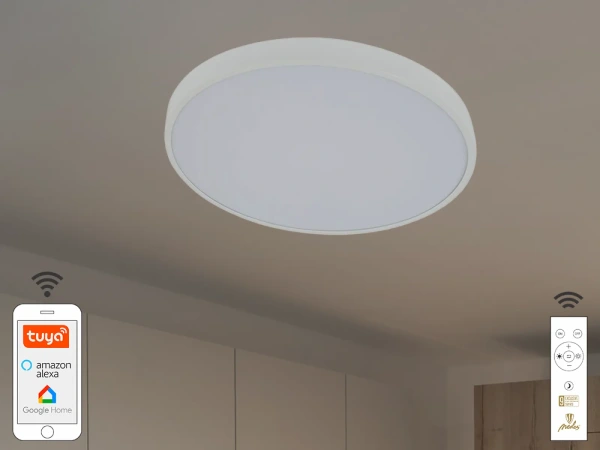 LED stropní svítidlo OPAL + dálkové ovládání + Wifi 48W - LC902AS/WH
