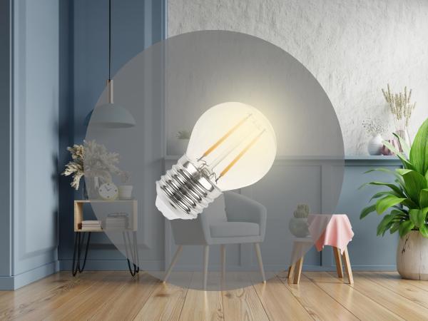 LED žárovka / filament 2W - G45 / E27 / 3000K - ZLF815 1