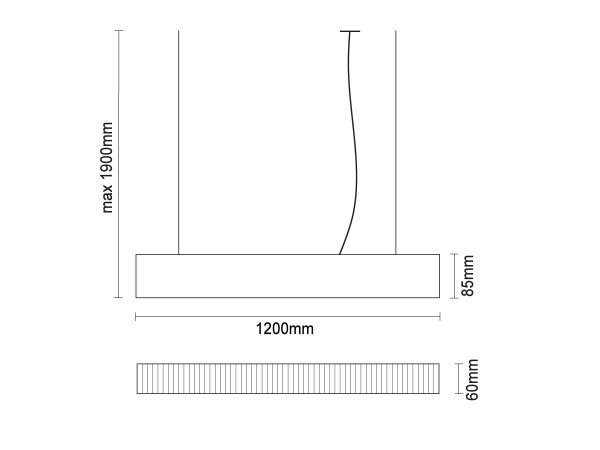 LED lineární svítidlo 55W - LN71 7