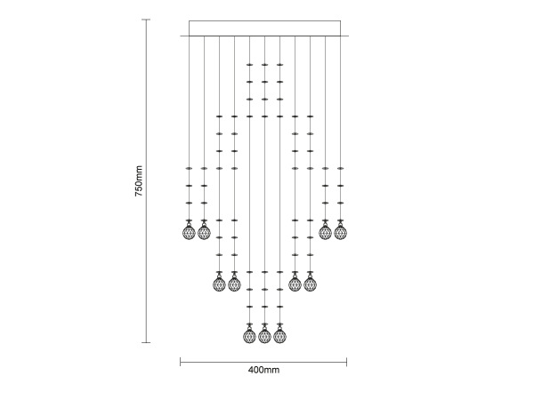 Křišťálový lustr NAURU - N3010 6