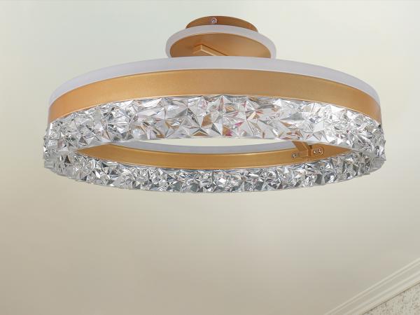 LED luxusní stropní křišťálové svítidlo s dálkovým ovladačem 86W - TA1306/G