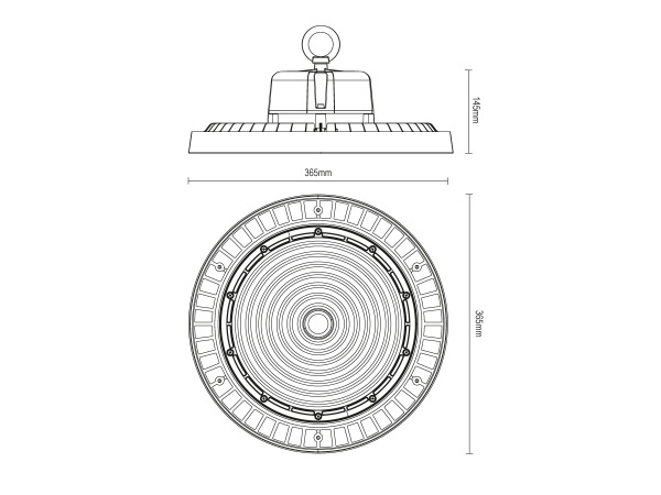 LED svítidlo High Bay UFO 200W / IP65 / 5000 K – LU423N 7