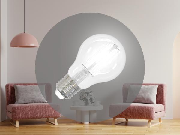 LED Filament BÍLÝ 9W - A60 / E27 / 4000K - ZWF202 1