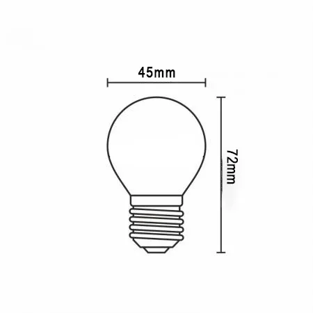 LED žárovka / filament 2W - G45 / E27 / 3000K - ZLF815