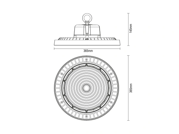 Svítidlo LED High Bay UFO 200W / IP65 / 5000K / 1-10V - LU423/1 10
