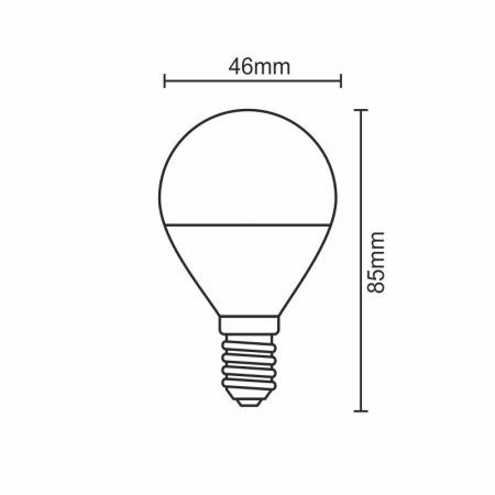 LED žárovka 5W - G45 / E14 / SMD / 4000K - ZLS822
