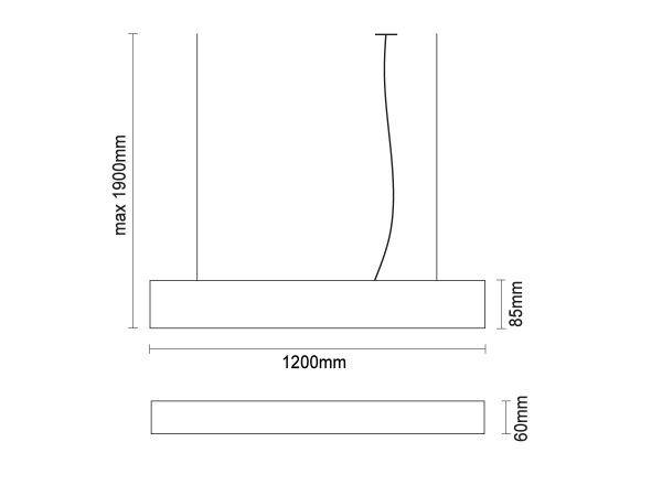 LED lineární svítidlo 55W - LN74 6