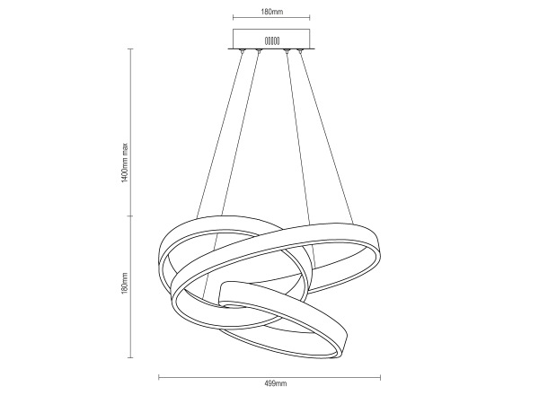 Závěsné LED svítidlo + dálkové ovládání 160 W – J4394/B 8