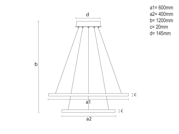 LED závěsné svítidlo s dálkovým ovladačem 55W - TB2301/W 8