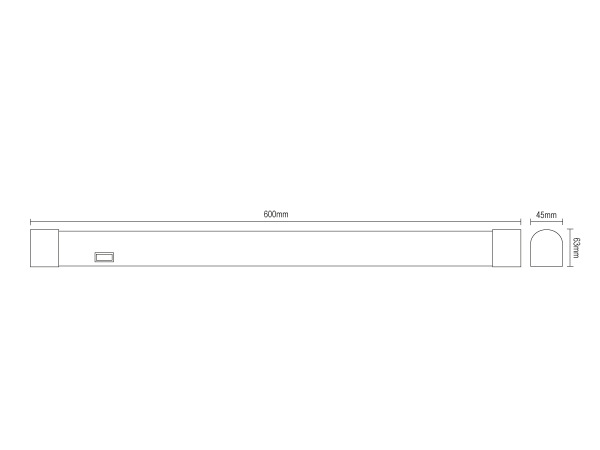 LED koupelnové svítidlo 15W / IP44 / 600 / 4000 K – LNL7121/BK 8