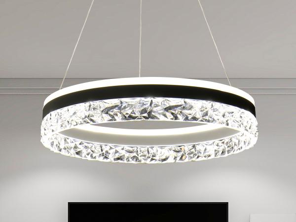 LED luxusní závěsné křišťálové svítidlo s dálkovým ovladačem 80W - TA2301/W 1