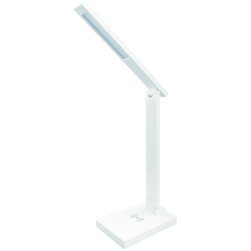 LED stolní lampa LISA 5W stmívatelná s bezdrátovou nabíječkou a USB - DL1202/W 2