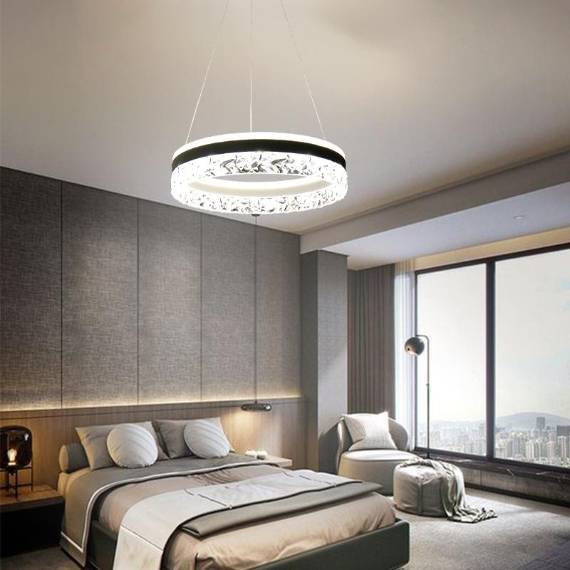 LED luxusní závěsné křišťálové svítidlo s dálkovým ovladačem 80W - TA2301/W