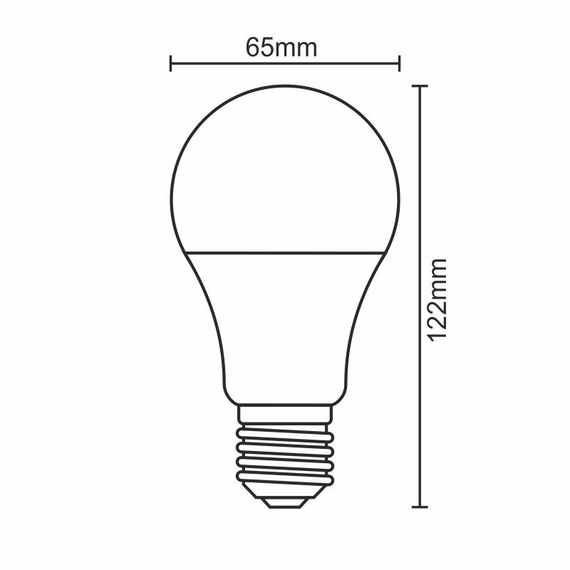 LED žárovka 13,5W - A65 / E27 / SMD / 6500K - ZLS505 3