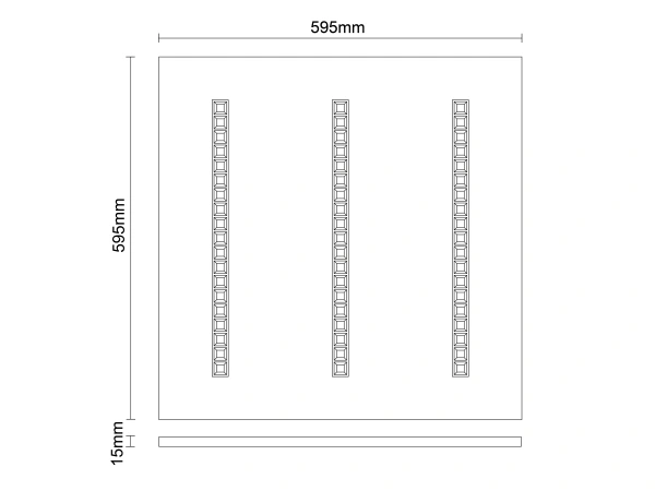 LED stropní panel 36W / 595x595 / SMD / 4000K / WH / UGR16 - PL122 11