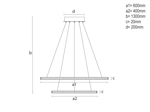 LED závěsné svítidlo s dálkovým ovladačem 150W - TA2314/W 8