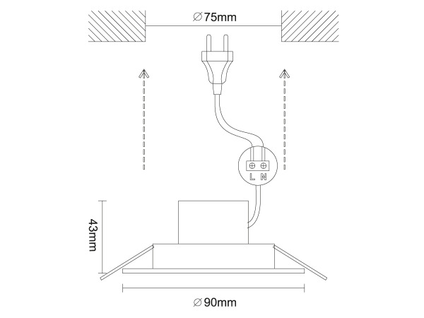 LED svítidlo 7W / IP20 / 4000K - LDL523 5