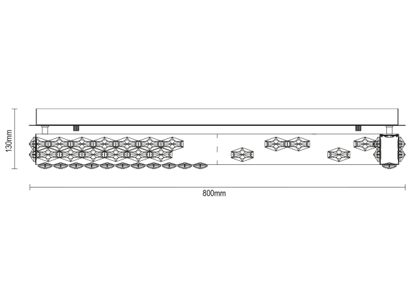 CLARIS stropný krištáľový luster 800 - V30008 5