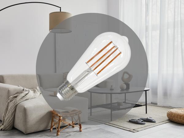 LED žárovka / filament 11W - ST64 / E27 / 4000K - ZLF925D