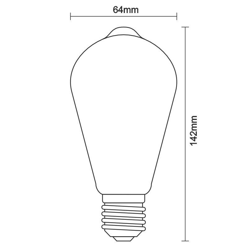 LED žárovka / filament 11W - ST64 / E27 / 4000K - ZLF925D