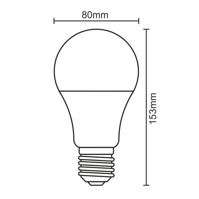 LED žárovka 18W - A80 / E27 / SMD / 3000K - ZLS517