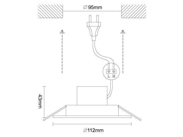 LED svítidlo 9W / IP20 / 4000K - LDL524 5