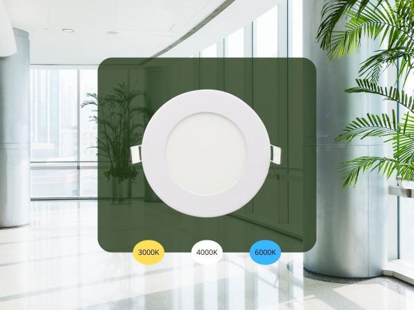 LED vsazený panel 6W / PR / SMD / CCT / WH - LPL131