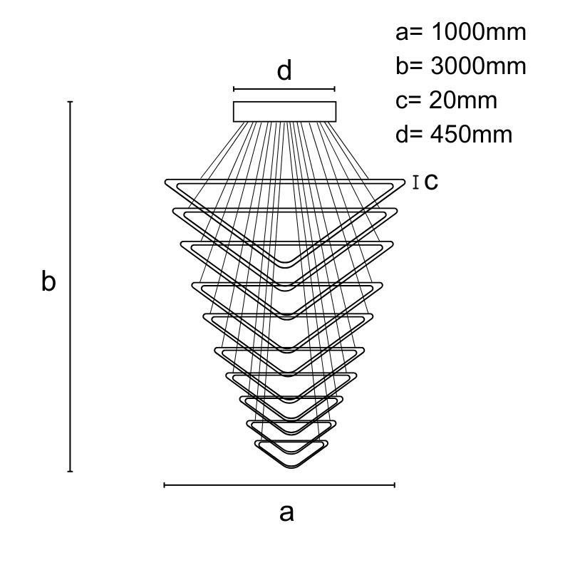 LED závěsné svítidlo s dálkovým ovladačem 385W - J4374/B